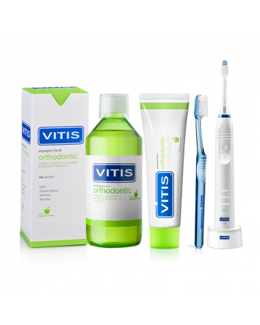 Pack Orthodontic premium: Colutorio VITIS® Ortho 500ml + Pasta VITIS® Ortho 100ml +Cepillo Vitis Ortho de regalo
