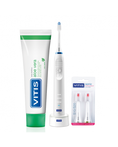 Pack Eléctrico Estándar: VITIS Sonic y recambio + pasta VITIS Aloe Vera