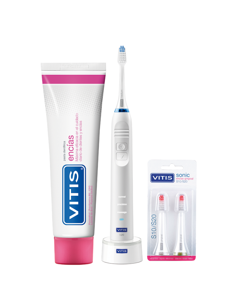 Pack Eléctrico Encías: VITIS Sonic y recambio + pasta VITIS encías