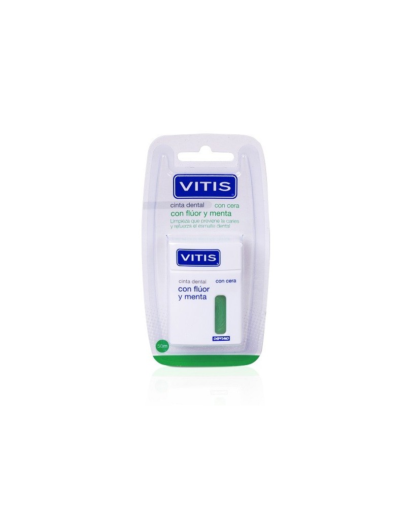 Cinta Dental VITIS® con Flúor y Menta - Dispensador 50 M