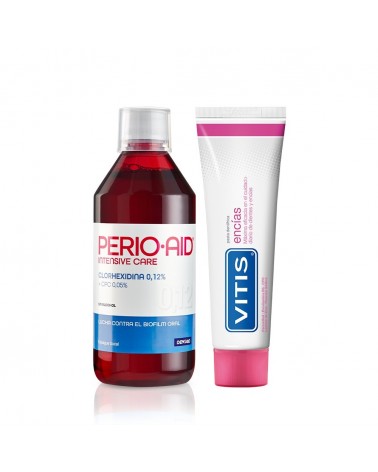 Pack Perio: Colutorio Perio Aid Intensive care y Pasta VITIS Encías